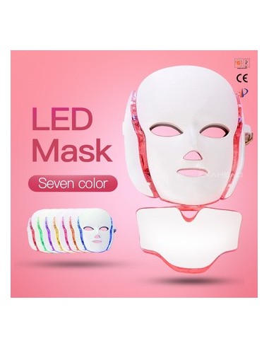 Máscara Facial  Led con cuello