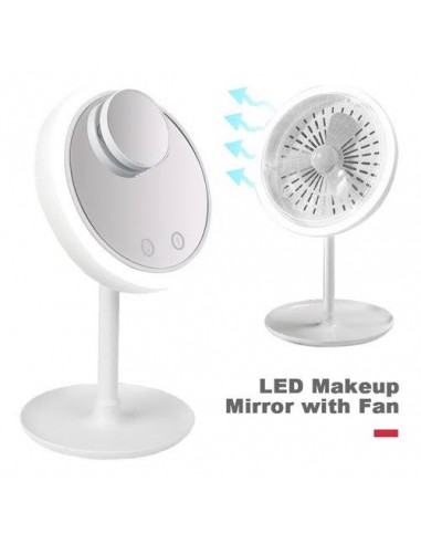 Espejo de mano con luz led