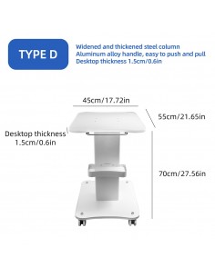 Carrito auxiliar para equipos de estetica