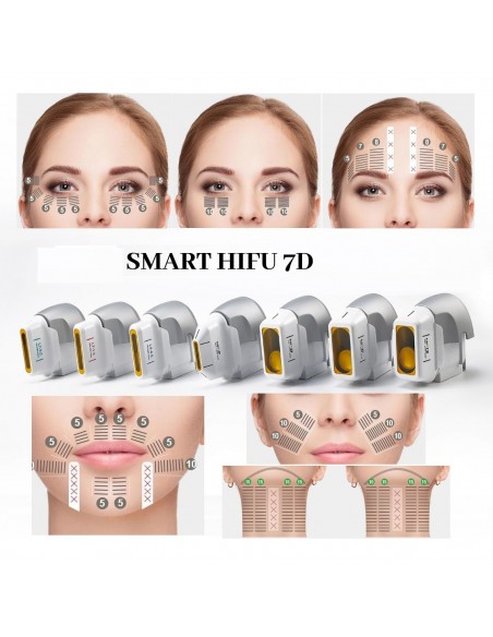 Hifu 3D 7D de 2 mangos corporal y facial