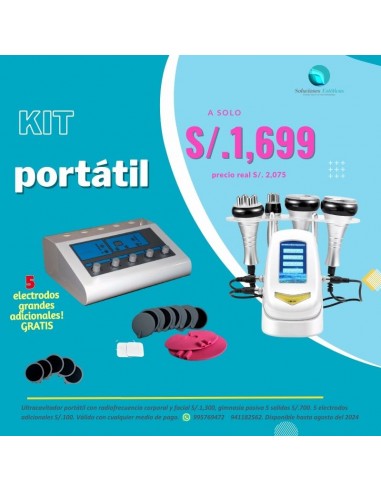 ultracavitador con radiofrecuencia portatil y gimnasia pasiva. Ultracavitador portatil