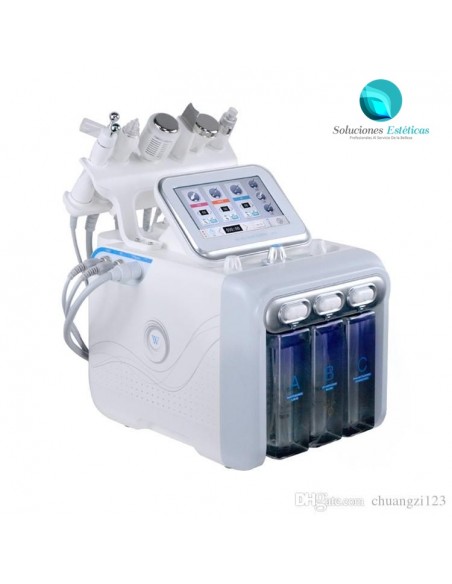 Equipo hidrofacial 8 en 1 con mascara led