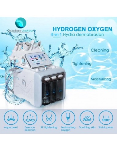 Equipo hidrofacial 8 en 1 con mascara led