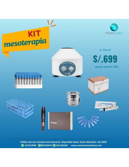 kit para plasma rico en plaquetas. Centrifuga, dr. pen