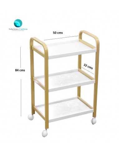 Mesa Auxiliar 3 niveles de vidrio