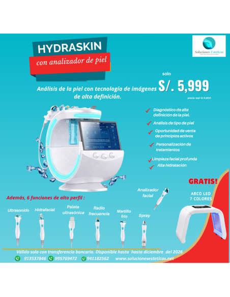 hidrofacial, analizador facial, hidraskin