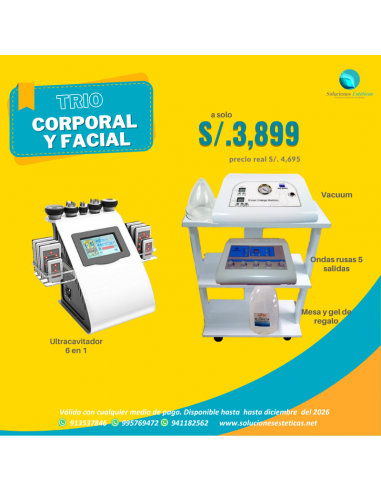 ultracavitador con vacuum para glúteos y gimnasia pasiva