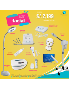 kit para limpieza y tratamiento facial con punta de diamante y ultrasonido